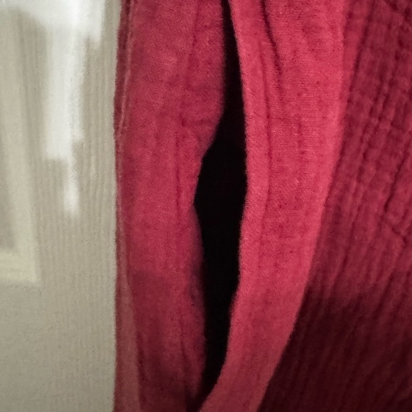 Isabel Maternity Gauze Maternity Jumpsuit Light Red Large NWT - Picture 2 of 10